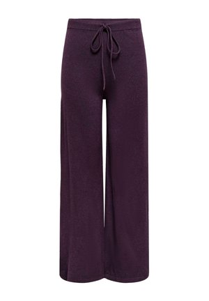 JDY, TROUSERS JDYAMORE WIDE LEG FIT TROUSERS - Pantalon classique - plum perfect