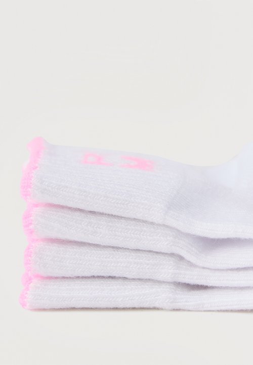 PUMA SQUARE KID LOGO QUARTER UNISEX 4 PACK - Socks - white/pink — photo 3