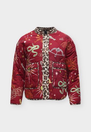 Never Fully Dressed, BURGUNDY LUNAR REVERSIBLE JACKET - Леко яке - red