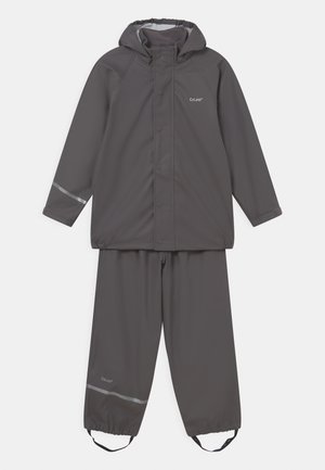 BASIC RAINWEAR SOLID SET UNISEX - Rain trousers - grey