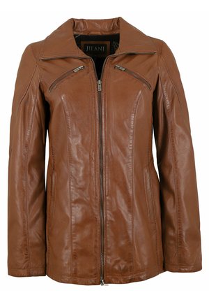 Lederjacken24 AROA - Leather jacket - mittelbraun