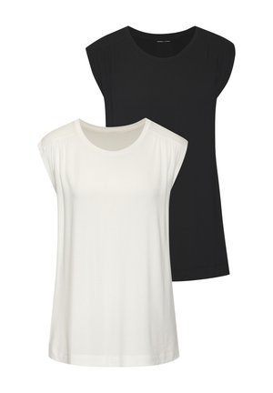 PACK OF 2 - Pamata T-krekls - schwarz creme