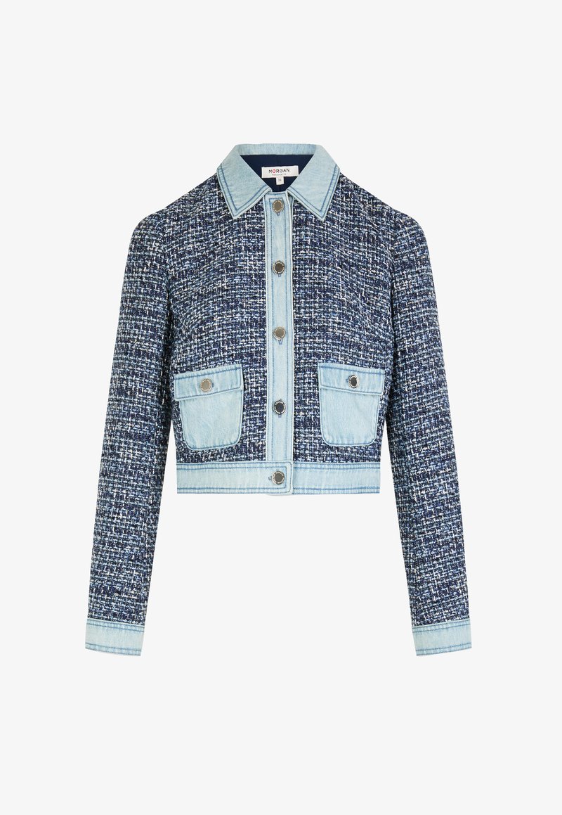 Veste Valsa Veste en tweed bleue Veste Valsa Veste en tweed bleue