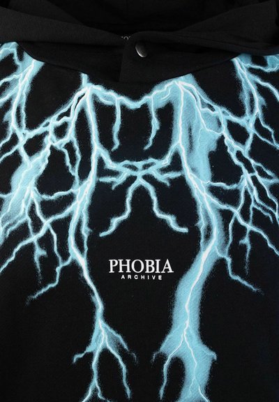 PHOBIA ARCHIVE LIGHTNING  - Felpa con cappuccio - nero