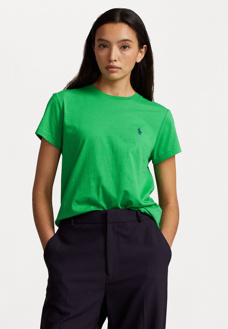 Polo Ralph Lauren COTTON JERSEY CREWNECK T-SHIRT - Camiseta básica - preppy green