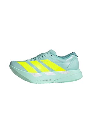 adidas Performance ADIZERO ADIOS PRO 4 - Laufschuh Straße - semi flash aqua   lucid lemon   mint ton