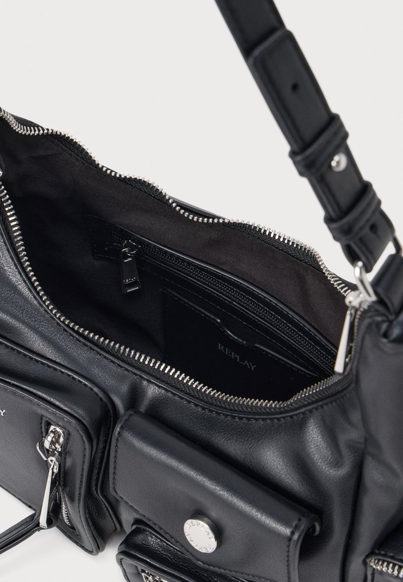 Sac à Bandoulière REPLAY Noir - Neuf Avec étiquettes - Modèle Shoulderbag, 100% Polyuréthane