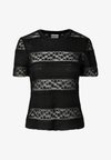 PCMIRO LACE - T-shirt basique - black