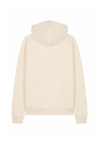 Felpa con cappuccio beige, dal tessuto morbido, con maniche raglan e orlo dritto. Design semplice senza motivi o dettagli aggiuntivi.