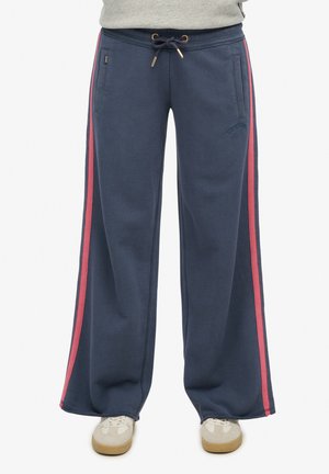 ATHLETIC ESSENTIALS LOGO STRAIGHT JOGGERS - Pantalon de survêtement - lauren navy