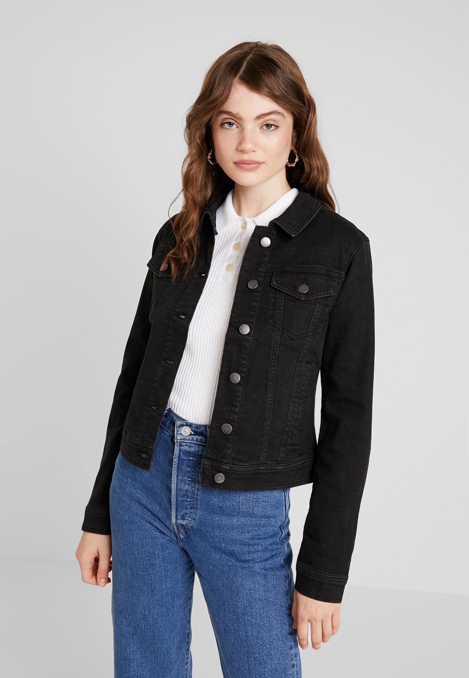Noisy May NMDEBRA LS DENIM JACKET Jeansjakke black Noisy May NMDEBRA LS DENIM JACKET Jeansjakke black