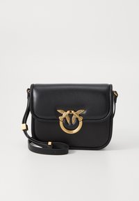 LOVE ONE BOX MINI - Geantă crossbody - nero/antique gold-coloured