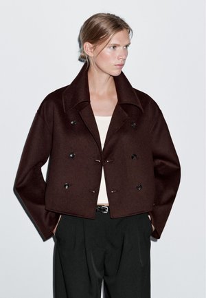 Massimo Dutti SHORT - Lehká bunda - bordeaux