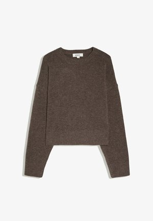 Bershka, CREW NECK-JUMPER - Pullover - dark brown