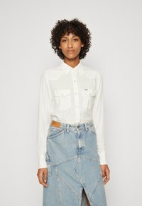 Wrangler WESTERN SHIRT - Button-down blouse - worn white