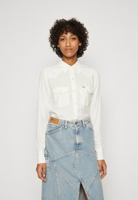 Wrangler - WESTERN SHIRT - Bluza s gumbima - worn white Minijatura 1