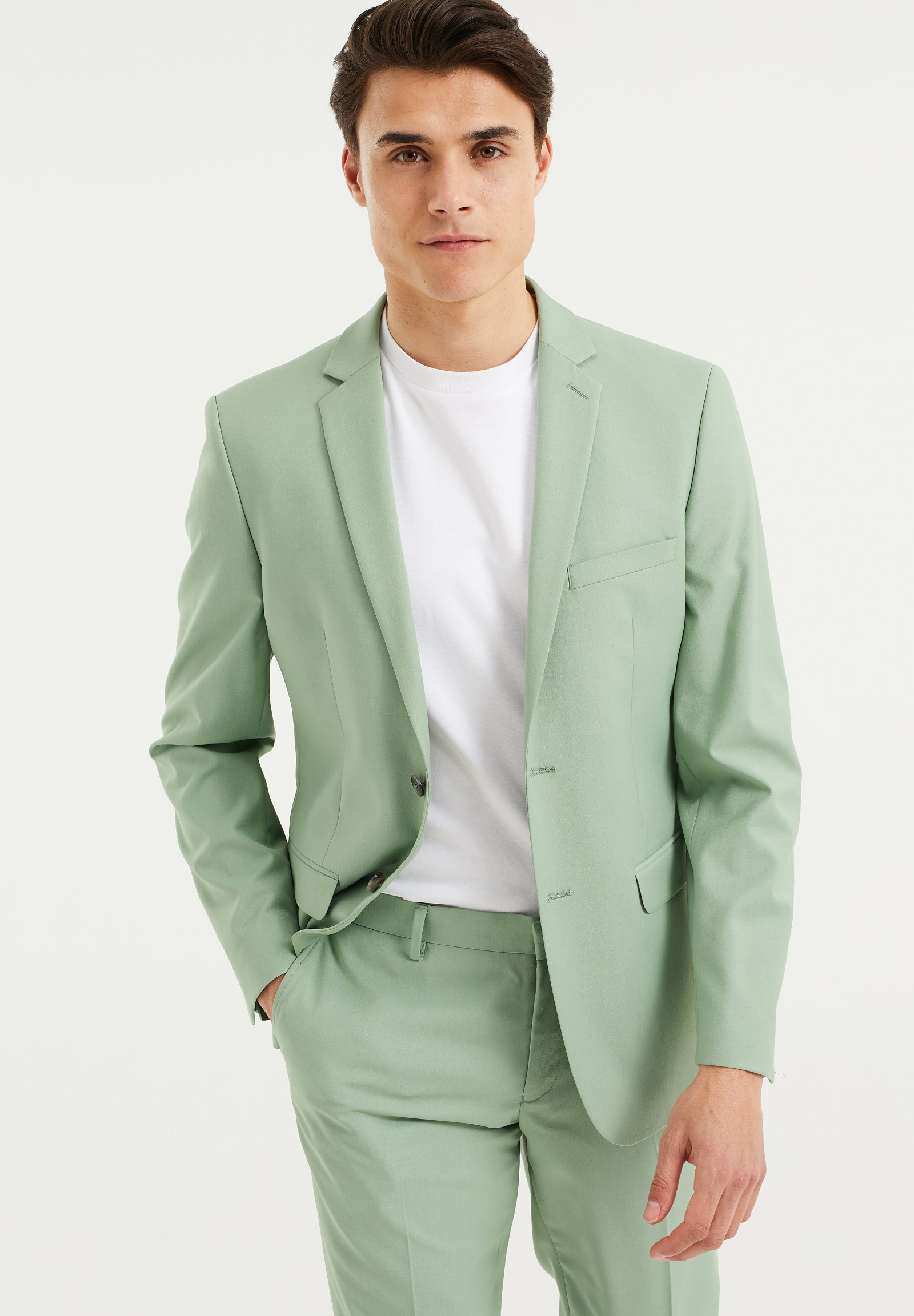 green suit jacket