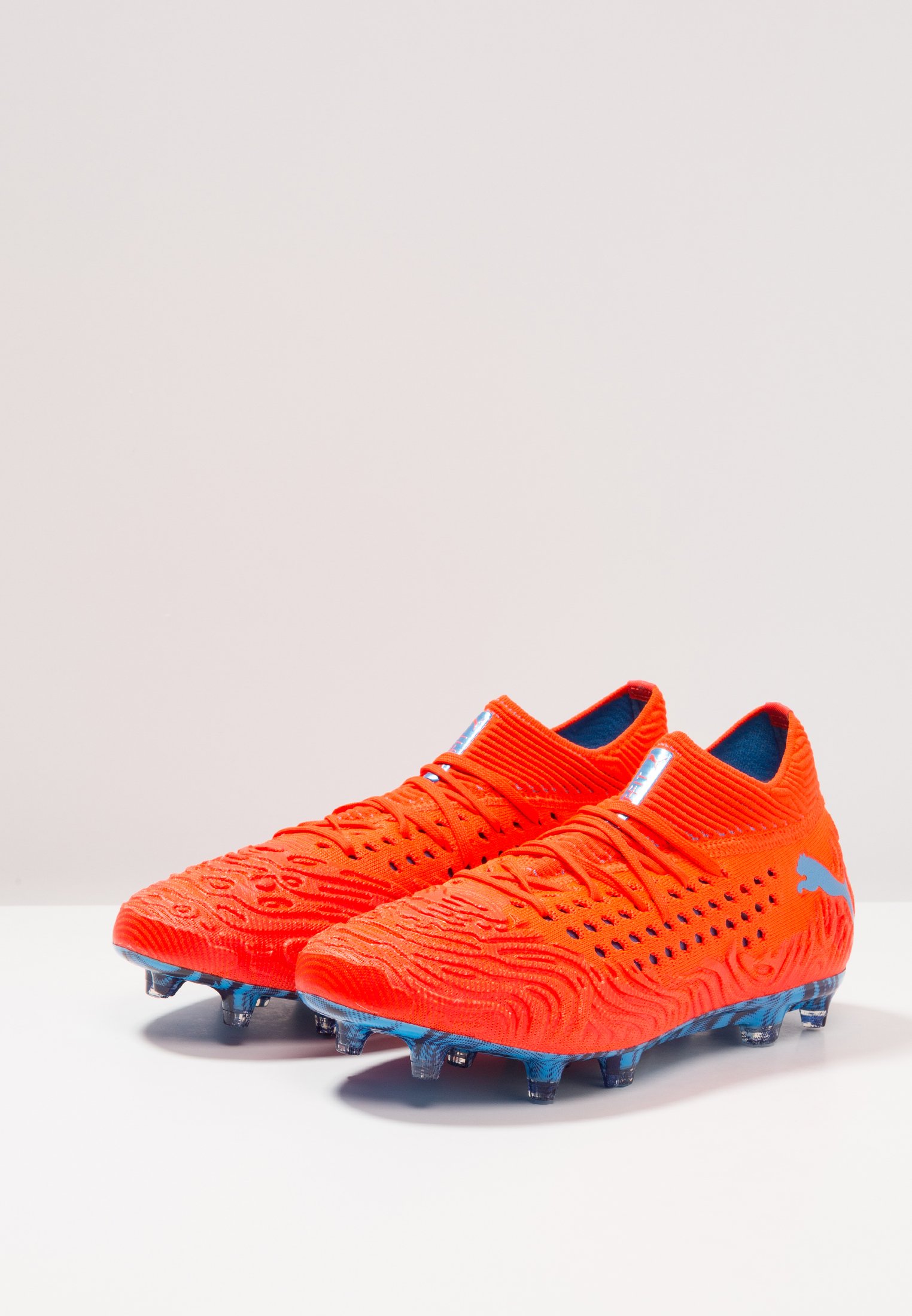 puma future 19.1 red blast bleu azur