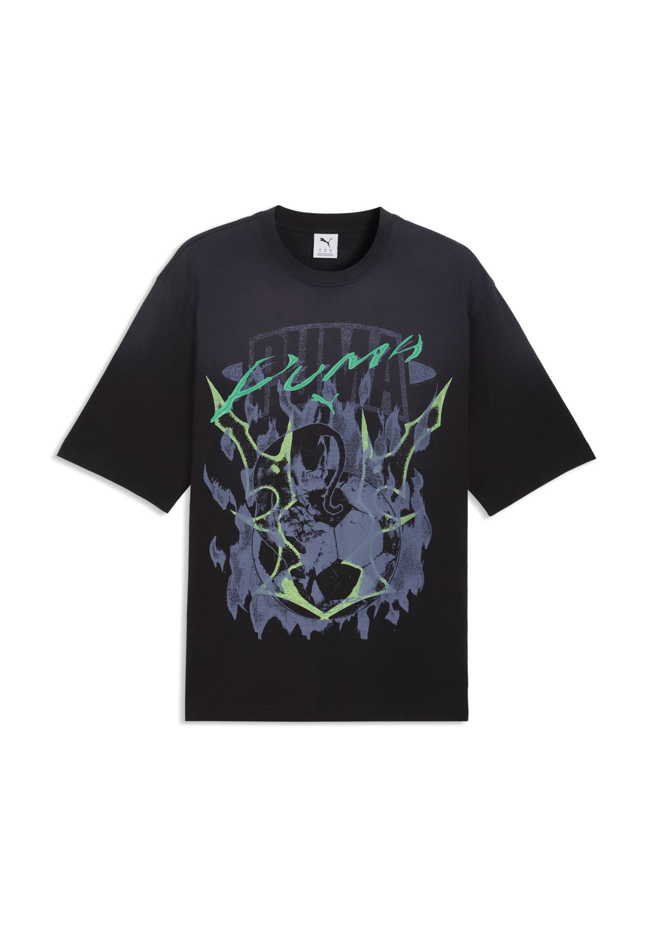 Puma PUMATECH-X GRAPHIC T-SHIRT - Triko s potiskem - black