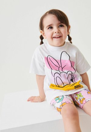 OVERSIZED SET - Shorts - daisy duck white pink