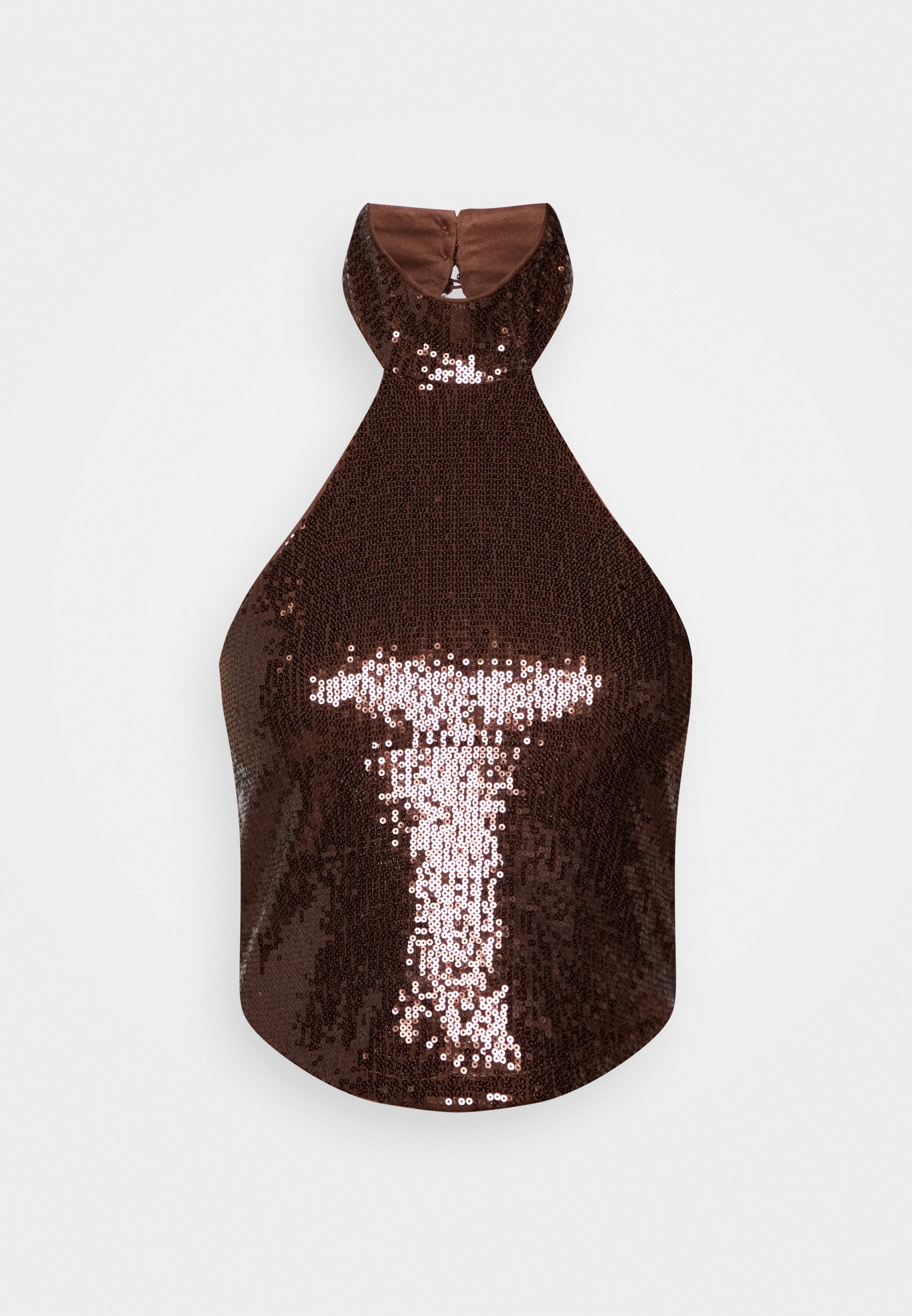 Brown sequin top