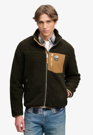 Superdry & Co, SUPERDRY MOUNTAIN FULL ZIP FLEECE. - Giacca in pile - surplus goods olive deep brown