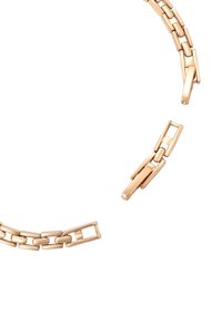 Kuldtooni metallketti, mis sisaldab ristkülikukujulisi linke sileda pinnaga. Tuntud oma tugeva disaini ja kergelt kumerda kuju poolest.