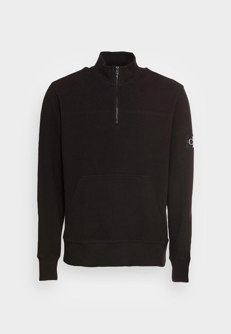 Herren Strickjacken | Calvin Klein Jeans BADGE HALF ZIP Strickpullover black/schwarz - DP94249 Herren Strickjacken | Calvin Klein Jeans BADGE HALF ZIP Strickpullover black/schwarz - DP94249