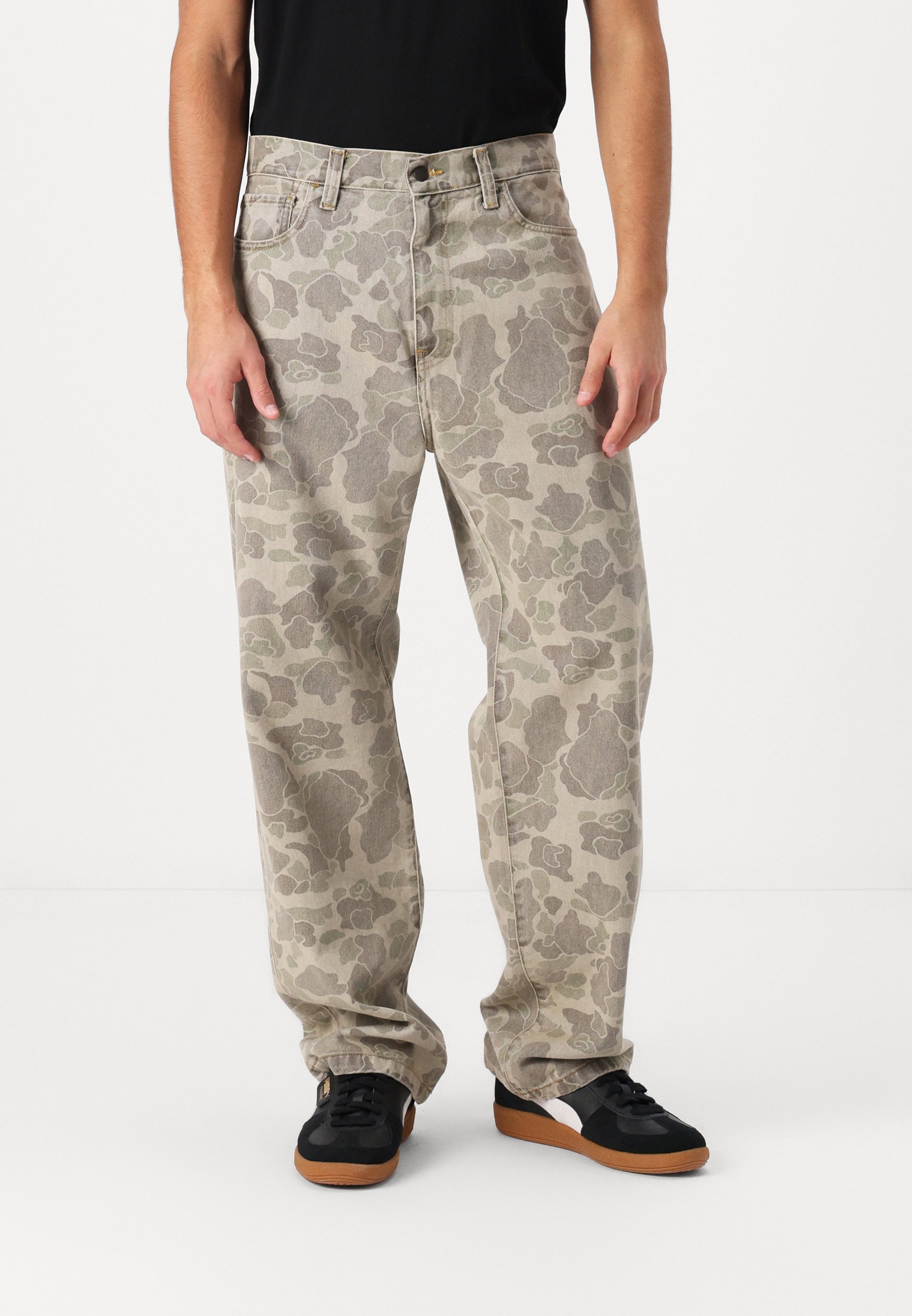 Carhartt WIP DUCK LANDON PANT - Trousers - grey/black/grey 
