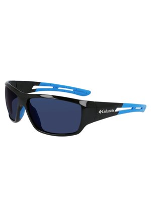 UTILIZER - Lunettes de soleil - shiny black/blue blue mirror