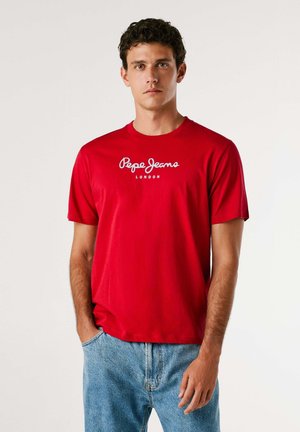 EGGO  - Print T-shirt - rugby red