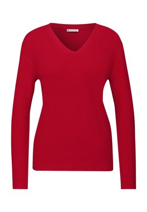 BASIC V-NECK - Pullover - rot