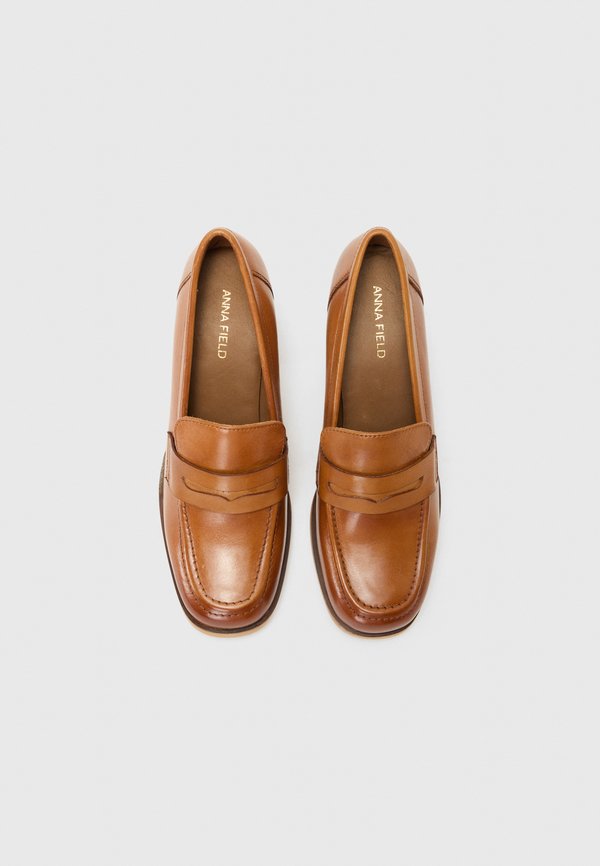 LEATHER - Classic heels - cognac4