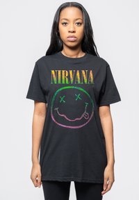 Paradiso Clothing NIRVANA SORBET RAY GRUNGE SMILE - Print T-shirt - black