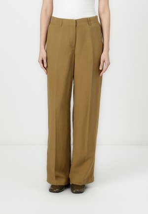 WIDE LEG PANTS - Pantaloni - nutria olive