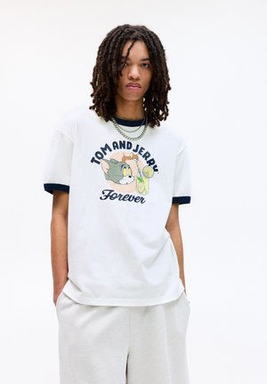 PULL&BEAR TOM & JERRY - Printtipaita - white