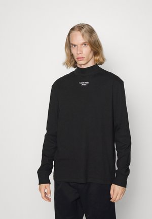 STACKED LOGO MOCK TEE UNISEX - T-shirt à manches longues - black
