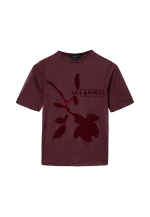 AllSaints, ATHEA SHEER TEE - T-shirt print - burgundy red