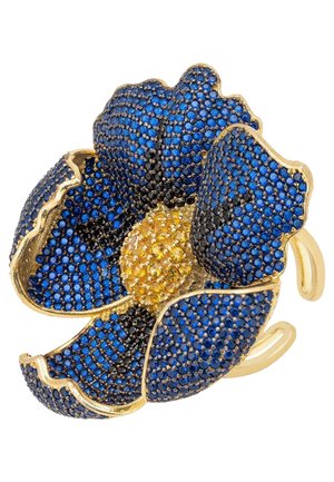 POPPY FLOWER - Ring - blue yellow black