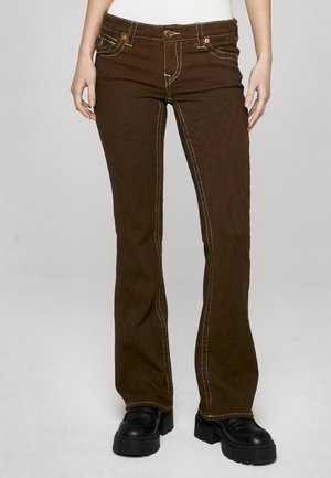 BECCA LOW RISE FLAP - Jean bootcut - brown