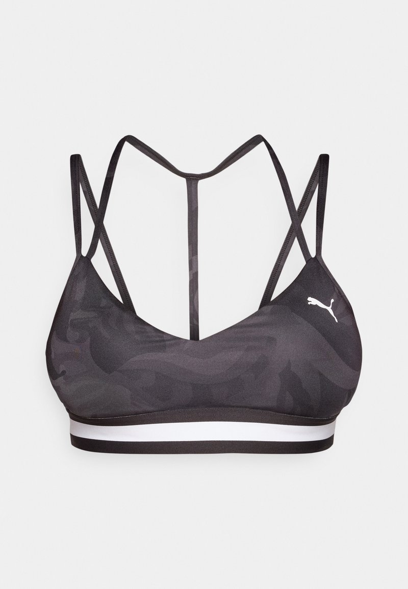 Spp Ribbon Puma FLORAL RIBBON STRAPPY BRA LOW - Light support sports bra - black ...