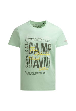 Camp David, CAMP DAVID T-SHIRT RUNDHALS MIT LOGO PRINTS - T-Shirt print - light mint