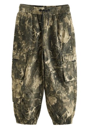Next REGULAR FIT WIDE TAPERED  - Pantalones cargo - khaki camo