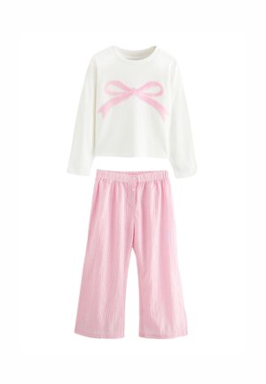 SET - Pyjama - pink bow stripe