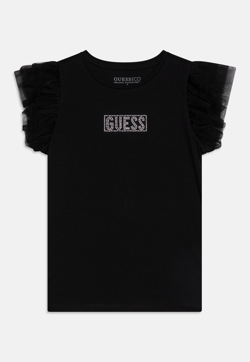 Guess JUNIOR - Tricou cu imprimeu - jet black