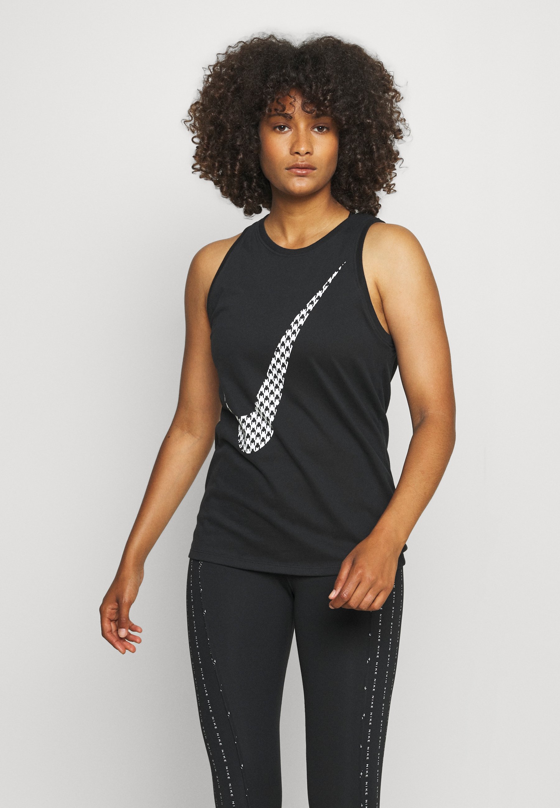 Nike Performance TANK ICON CLASH - Top - black/white/Zwart - Zalando.nl
