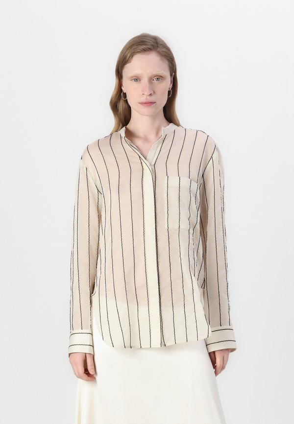 YRSA SHEER STRIPE - Button-down blouse - pistachio shell