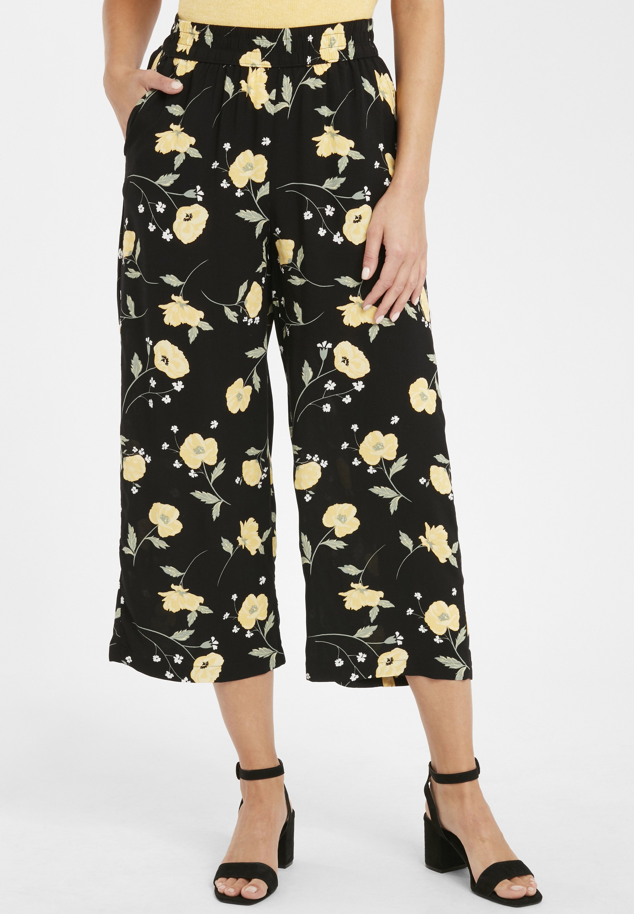 b.young BYISOLE CROPPED - Pantaloni - black combi 2/nero - Zalando.it