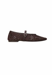 IN OPTIK - Ballerina's met enkelbandjes - cognac