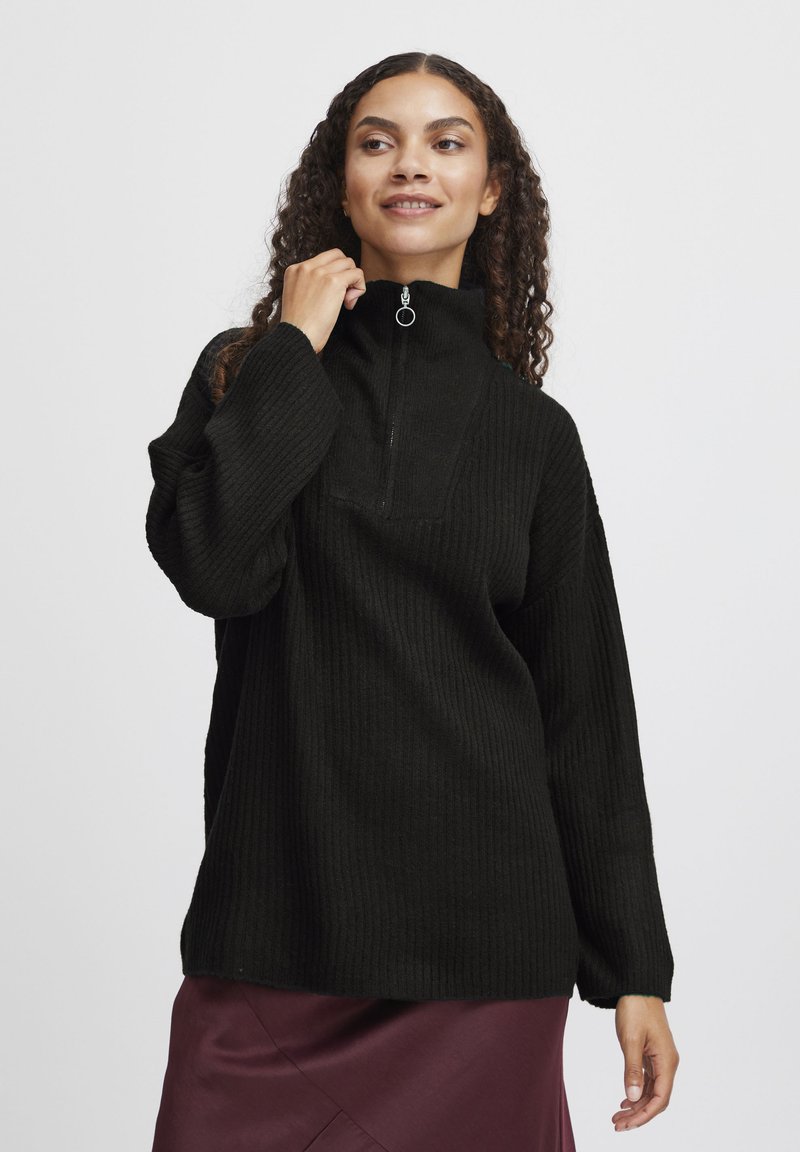 b.young BYONEMA - Strickpullover - black/black denim - Zalando.ch